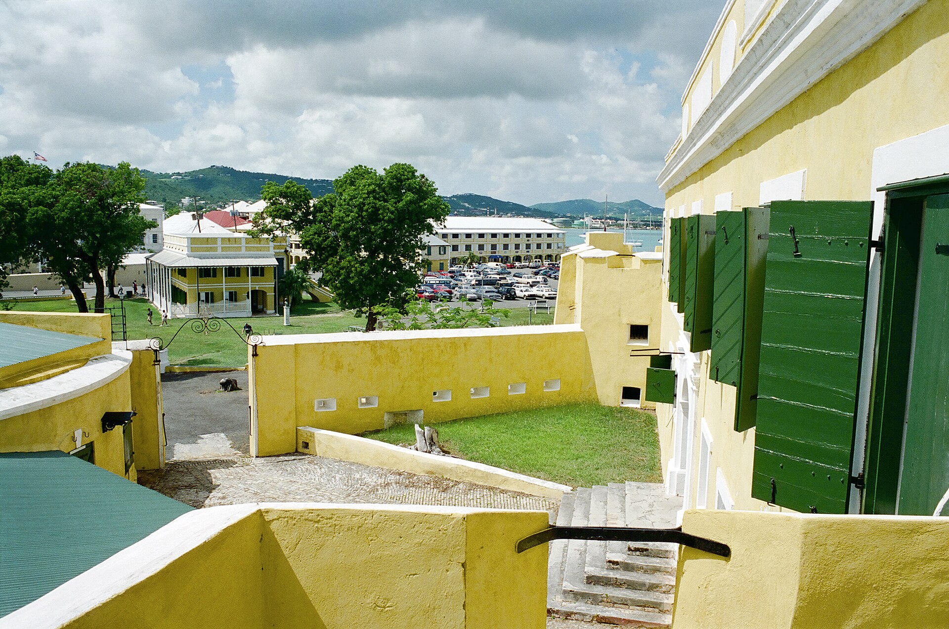 Yellow walls of Fort Christiansvaern in Christiansted